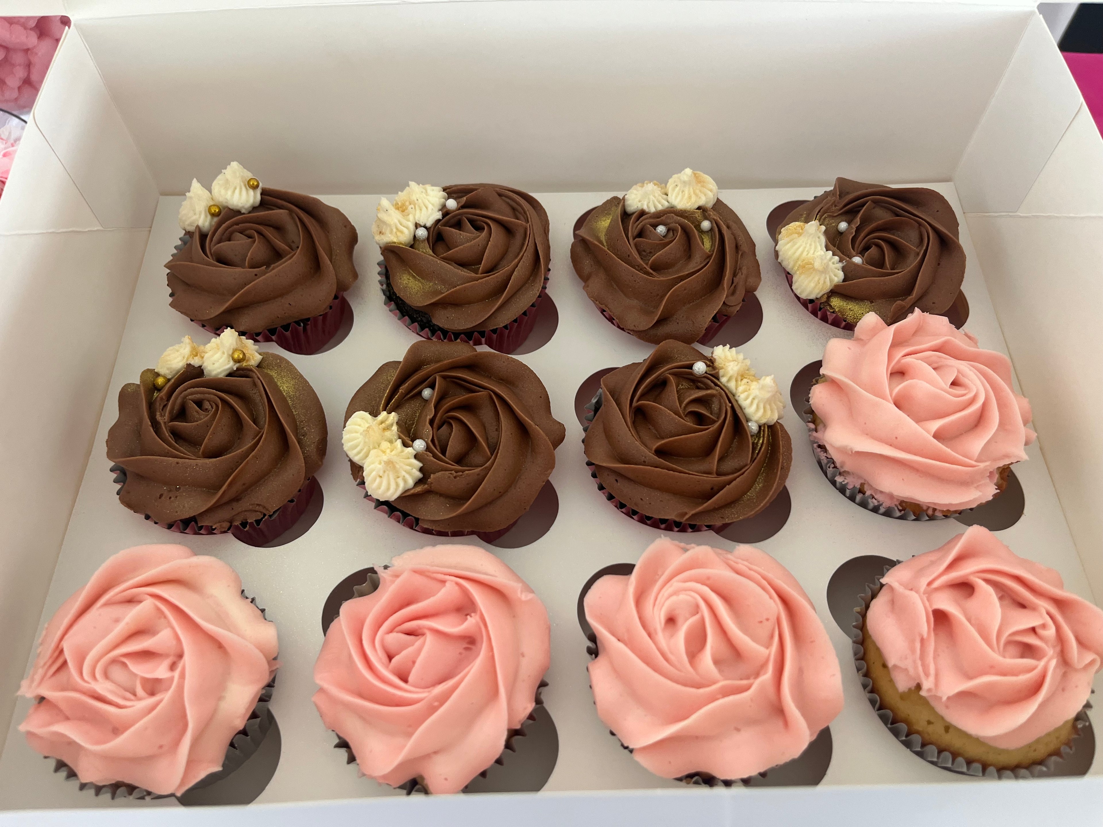Vanilla Cupcake with Floral Topper