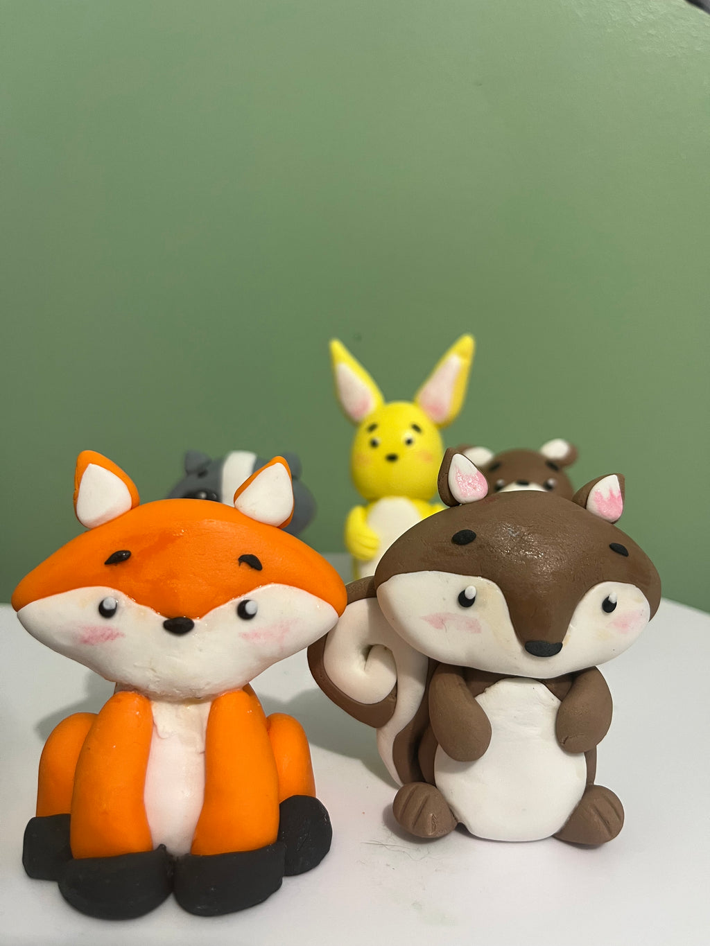 Woodland Animal Cake Toppers
